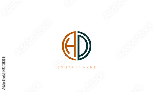 DH, HD, DH, Letters Logo Monogram