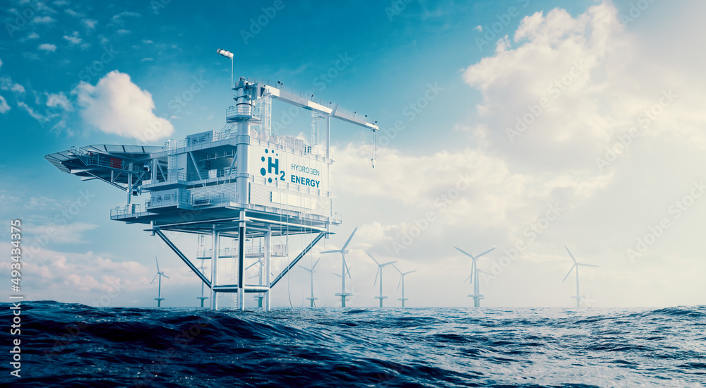 Plakat The concept of offshore hydrogen production through a hydrogen