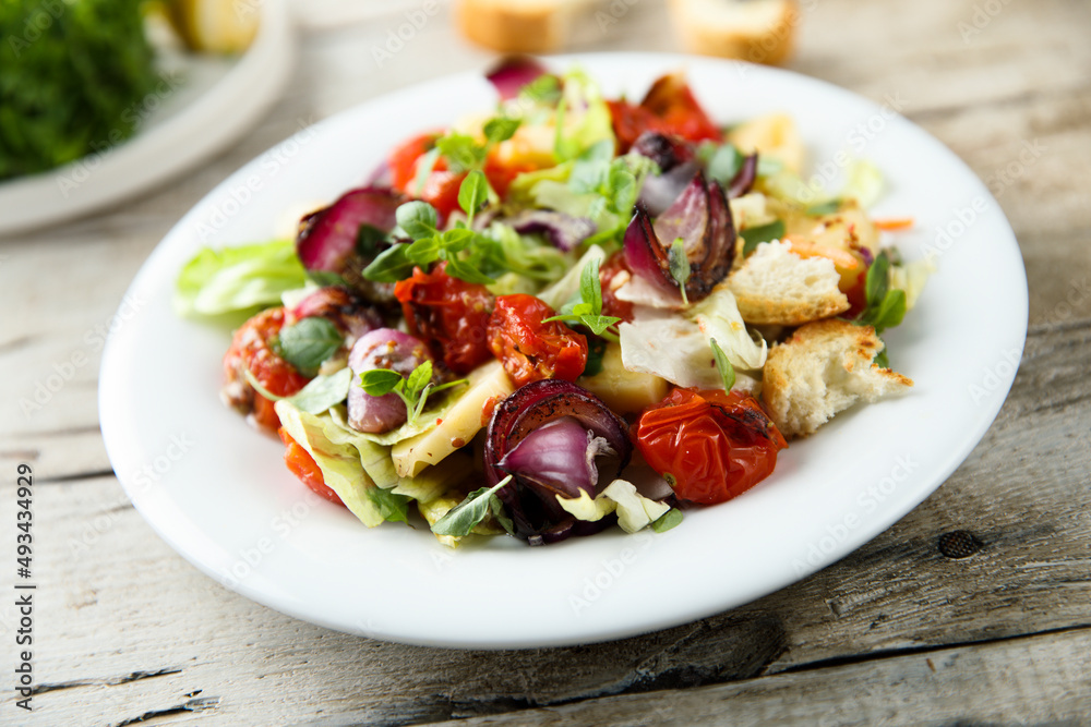 Grilled vegetable salad with cheese Grilled vegetable salad with cheese