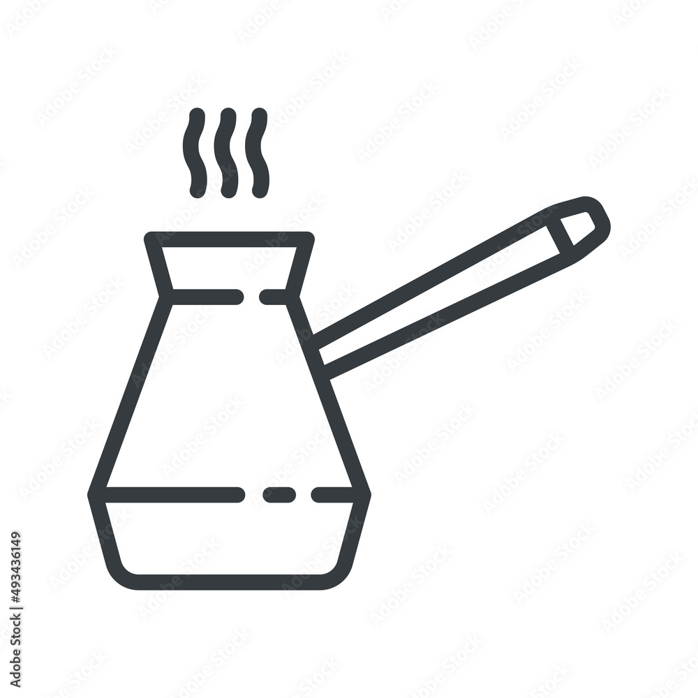 Coffee maker vector line icon isolated on white transparent background Coffee maker vector line icon isolated on white transparent background