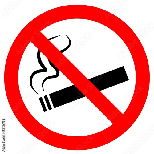 No smoking sign. Stop cigarette symbol. Vector