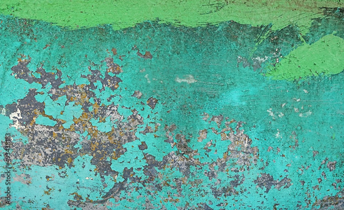 Grunge dirty green color old abstract iron Background. Rusty metal texture surface. backdrop for design