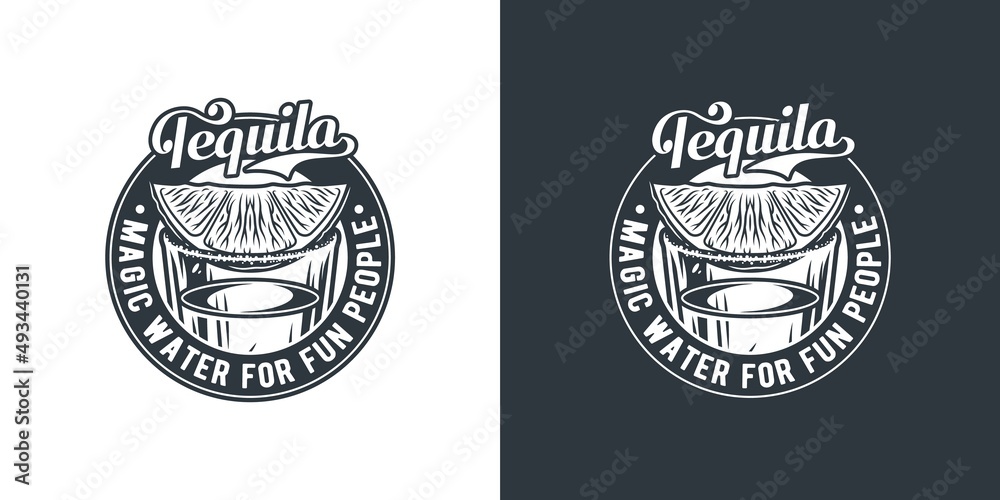 Tequila shot with lime and salt for cocktail bar. Vector design with mexican tequila for alcohol pab Tequila shot with lime and salt for cocktail bar. Vector design with mexican tequila for alcohol pab
