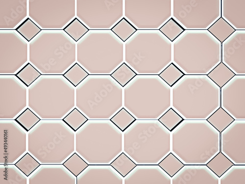 3d illustration seamless hexagon pattern with background