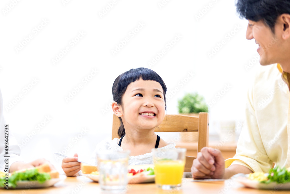 家族の朝食の時間 家族の朝食の時間