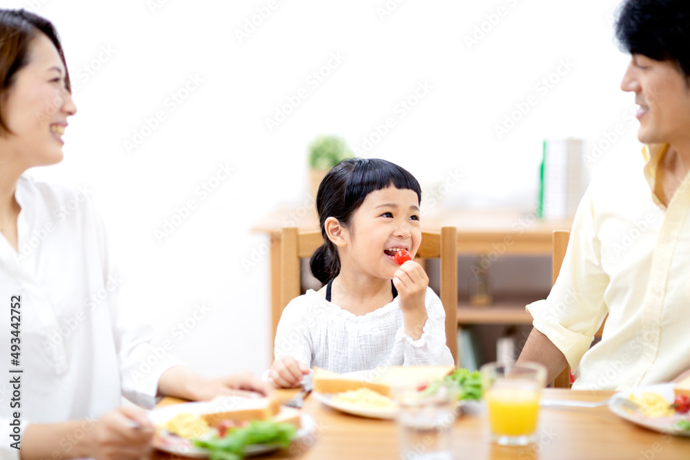家族の朝食の時間 家族の朝食の時間