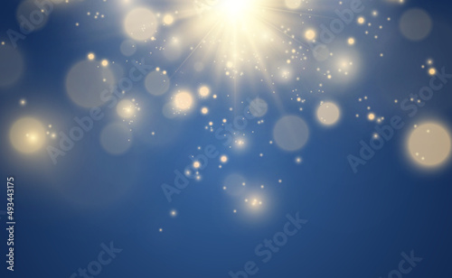 Wallpaper Mural Bright beautiful golden sparks on a background.	

 Torontodigital.ca