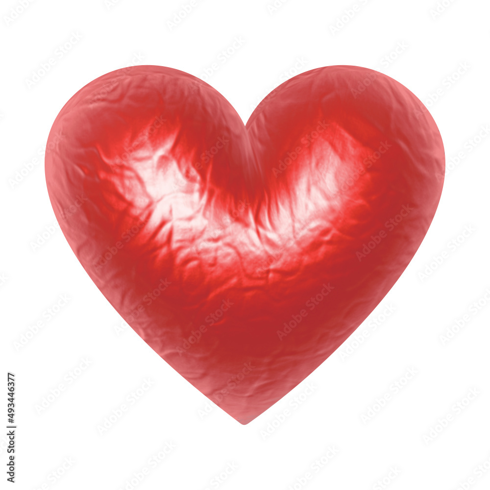 3d red heart, 3d chocolate in heart shape, realistic illustration, vector.