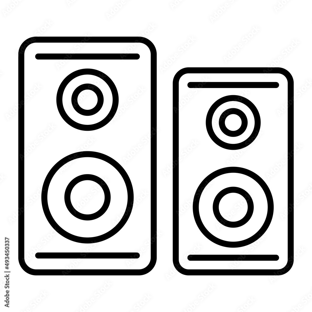 Speaker Vector Outline Icon Isolated On White Background Speaker Vector Outline Icon Isolated On White Background