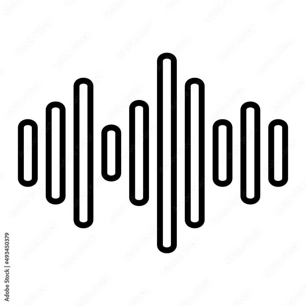 Equalizer Vector Outline Icon Isolated On White Background Equalizer Vector Outline Icon Isolated On White Background