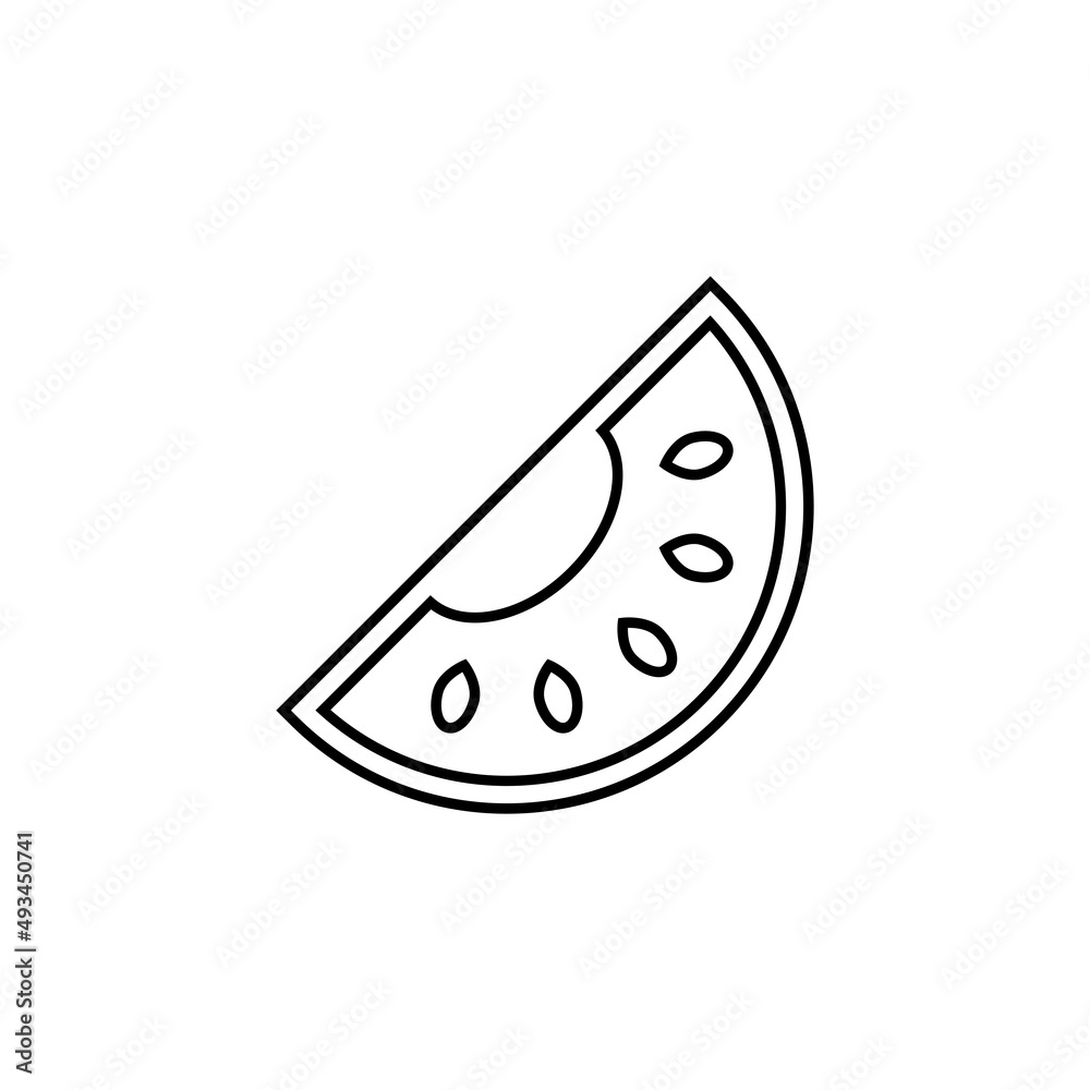Tomato icon in line style Tomato icon in line style