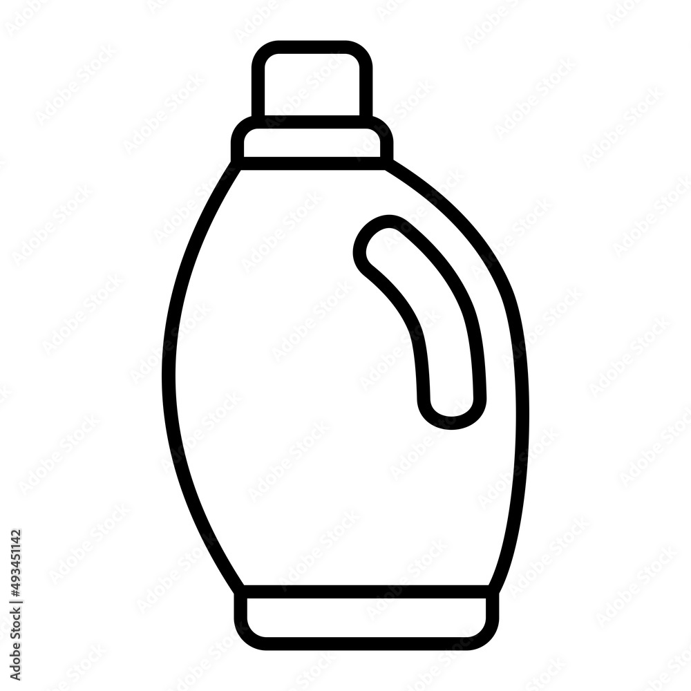 Obraz premium Detergent Vector Outline Icon Isolated On White Background