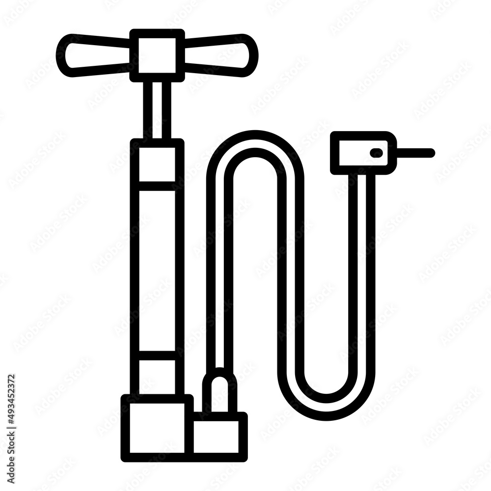 Air Pump Vector Outline Icon Isolated On White Background Air Pump Vector Outline Icon Isolated On White Background