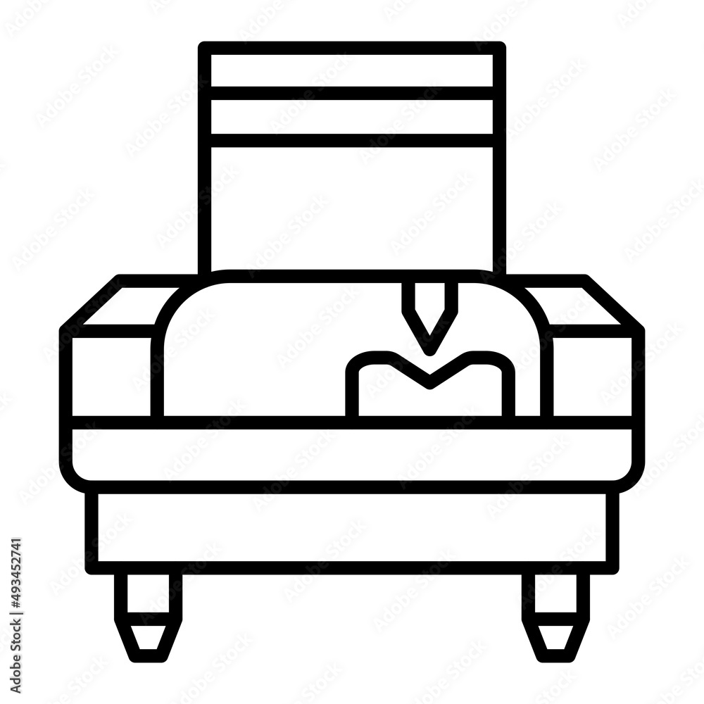Laser Cutting Machine Vector Outline Icon Isolated On White Background Laser Cutting Machine Vector Outline Icon Isolated On White Background