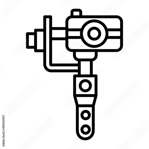 Gimbal Vector Outline Icon Isolated On White Background