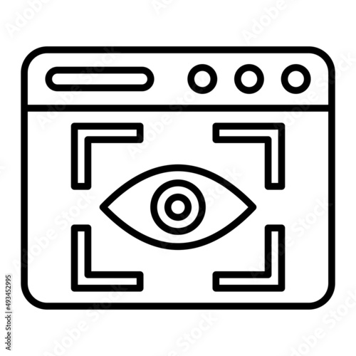 Free Download Views Vector Outline Icon Isolated On White Background - GFXLoad