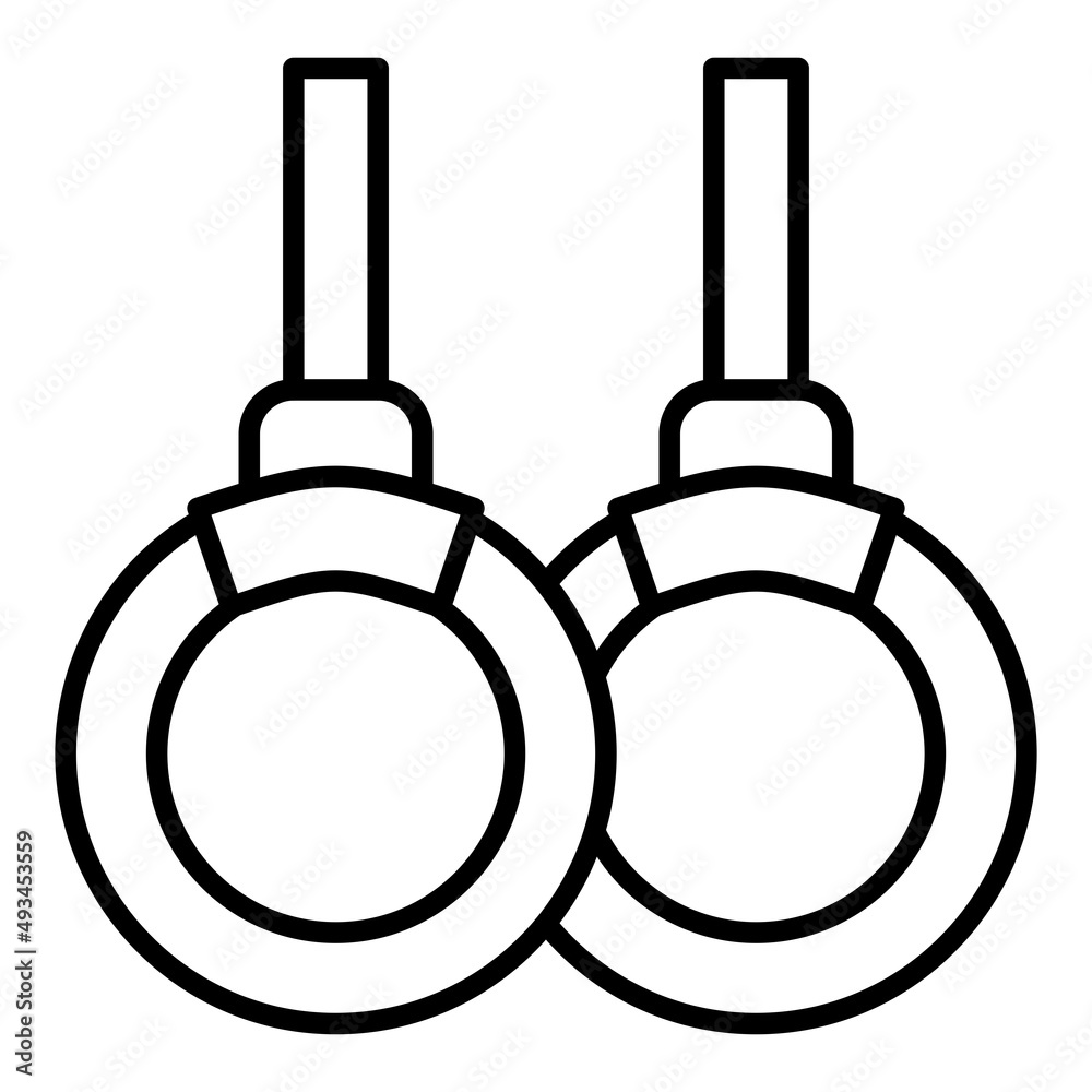Rings Vector Outline Icon Isolated On White Background Rings Vector Outline Icon Isolated On White Background