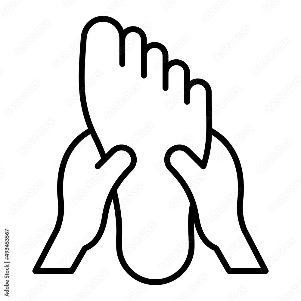 Massage Vector Outline Icon Isolated On White Background Massage Vector Outline Icon Isolated On White Background