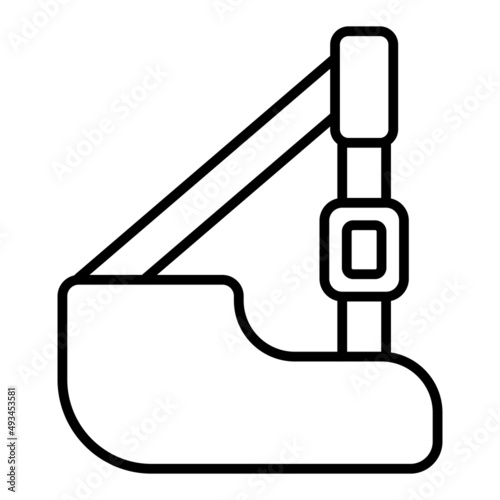 Sling Vector Outline Icon Isolated On White Background