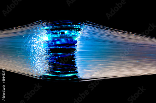 Optical fibers connection photo