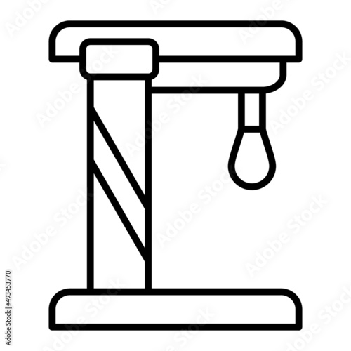 Punch Game Vector Outline Icon Isolated On White Background
