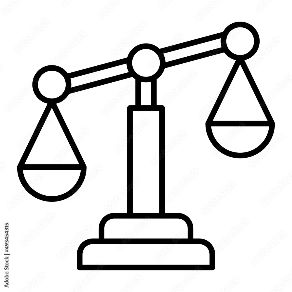 Law Vector Outline Icon Isolated On White Background Law Vector Outline Icon Isolated On White Background