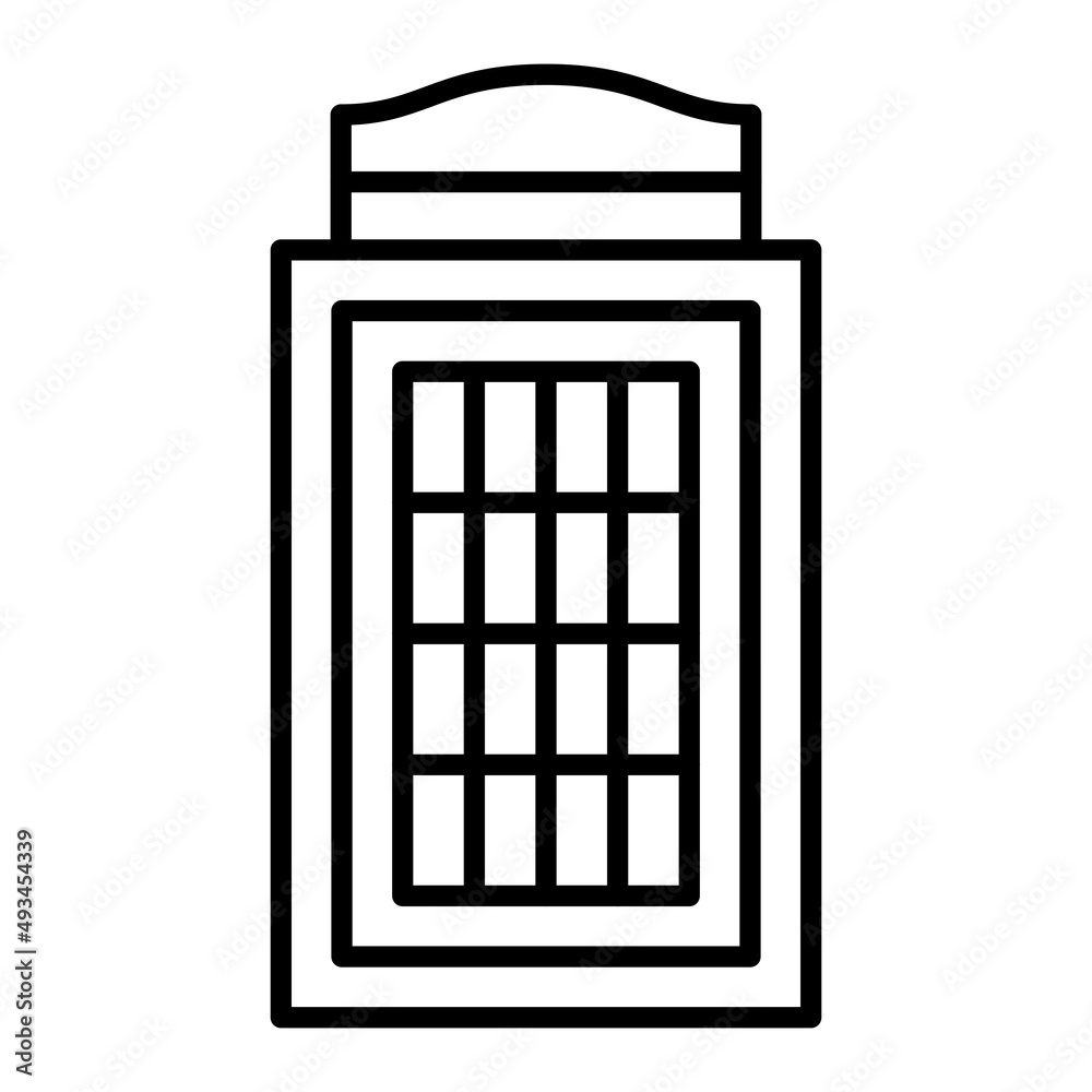 Booth Vector Outline Icon Isolated On White Background Booth Vector Outline Icon Isolated On White Background