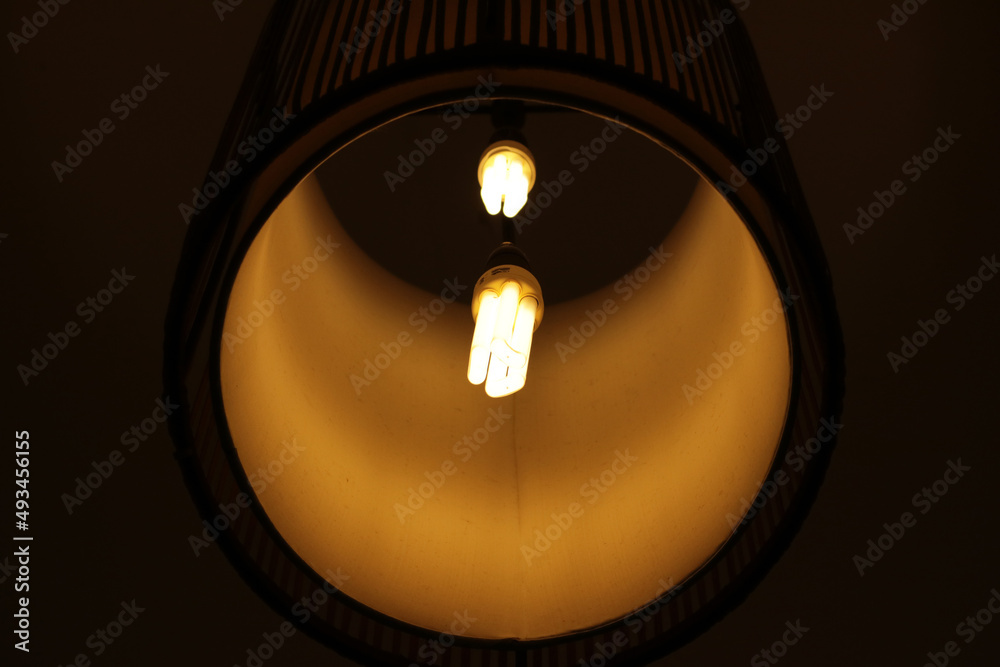 Detail of the ceiling lamp