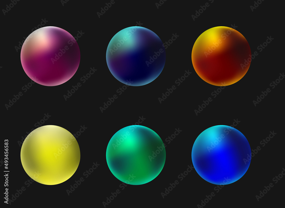 Neon colored pearl icon set, vibrant mesh gradient sphere vector collection, abstract round shape, shiny jewel gem glass. Bright blue, gold, green bubble. Neon colored pearl icon set, vibrant mesh gradient sphere vector collection, abstract round shape, shiny jewel gem glass. Bright blue, gold, green bubble.
