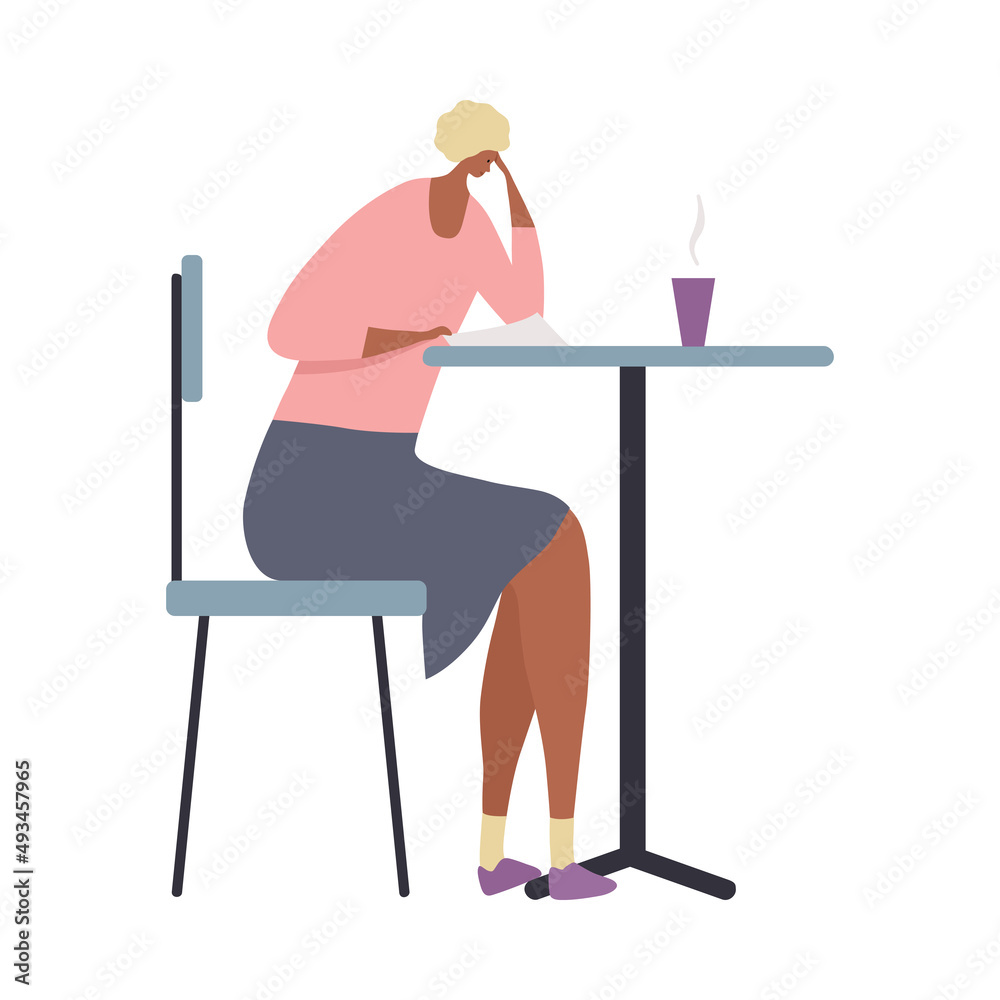 Fototapeta premium Cafe Woman Coffee Composition