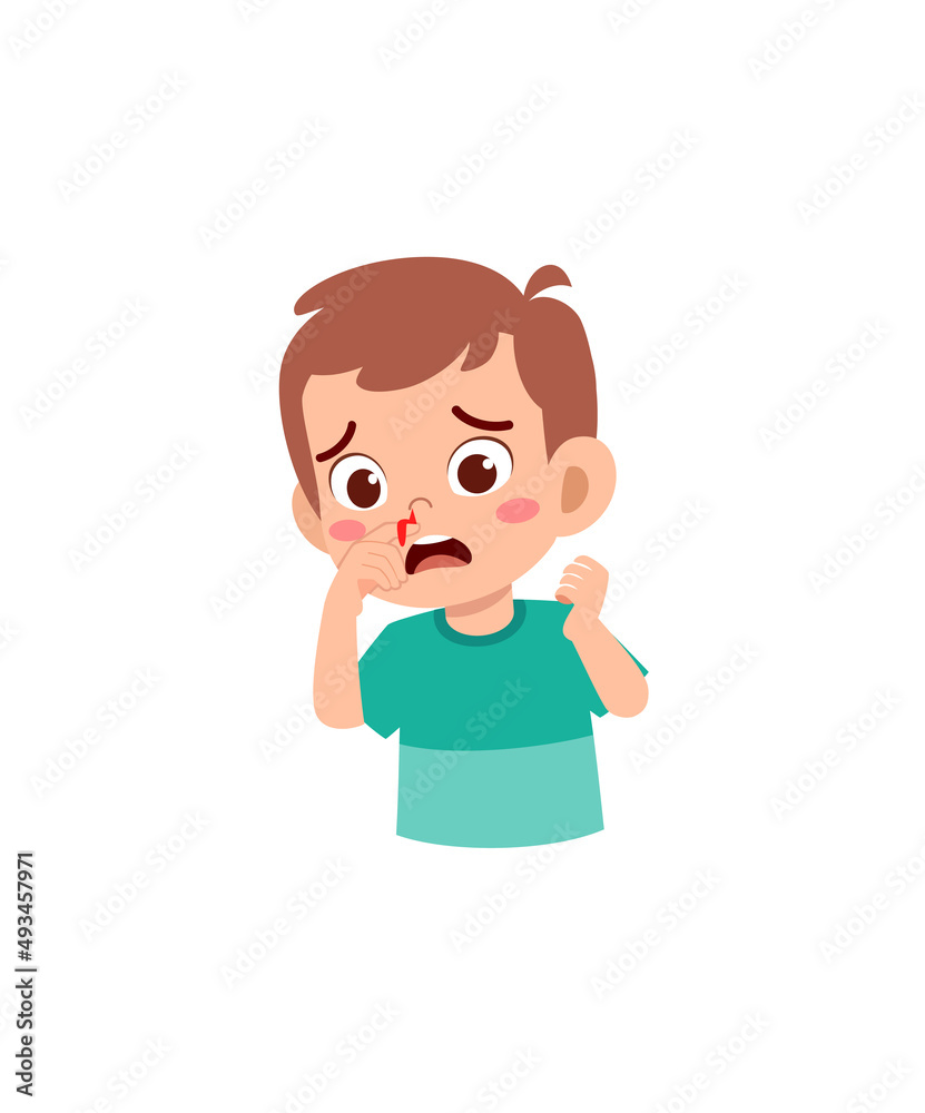 little kid get nose bleed and feel sad little kid get nose bleed and feel sad