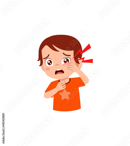 little kid get stye skin problem in the eye