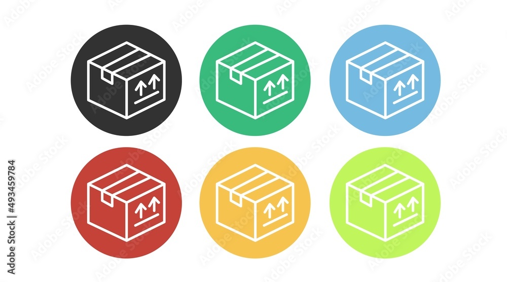 Box Icon Set. Vector isolated editable set of boxes Box Icon Set. Vector isolated editable set of boxes