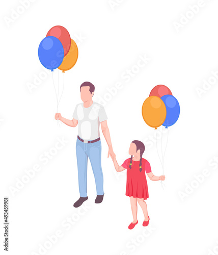Family Holiday Balloons Composition