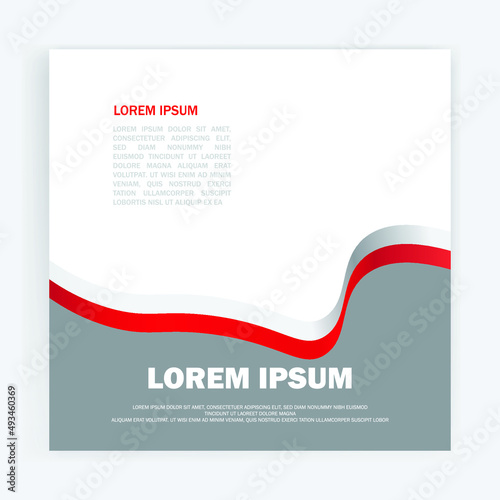 red and white brochure  ribbon vector image 