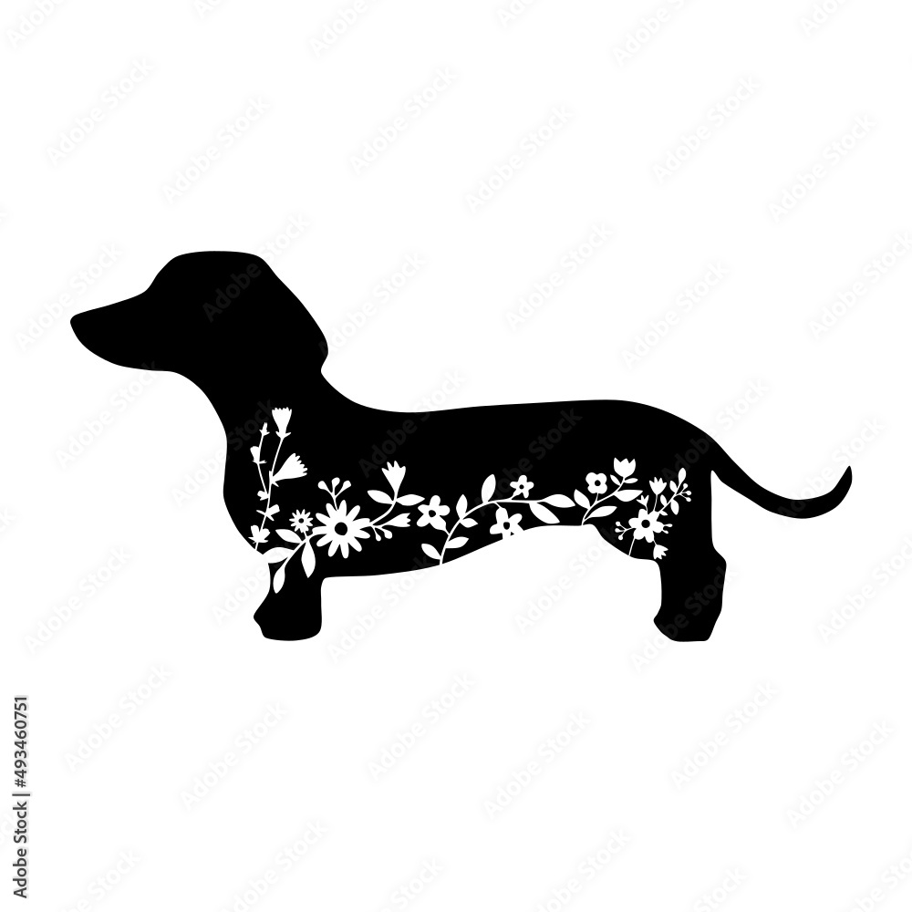 cute dachshund silhouette
