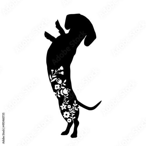 cute dachshund silhouette