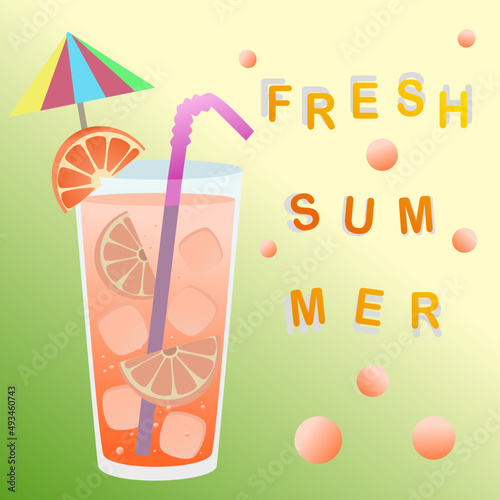 cocktail party fresh summer vector.