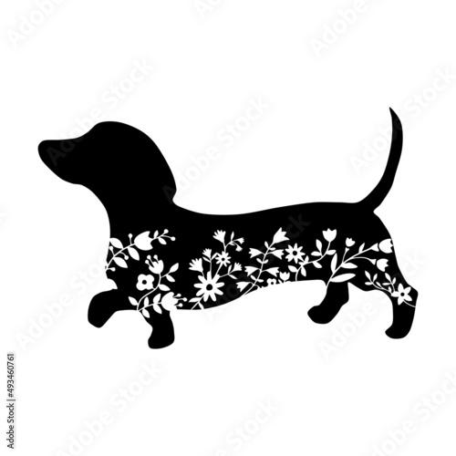 cute dachshund silhouette