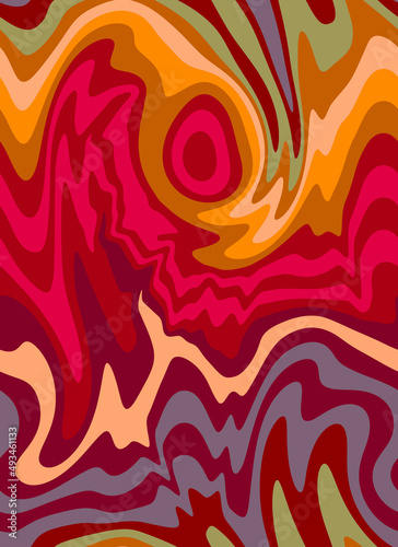 Tableau sur toile Liquified Colorful Stripes Seamless Abstract Pattern Trendy Fashion Colors Multi