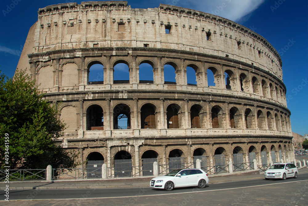 Rome, Italy - June 2000: View of the Colosseum, Amphitheatrum Flavium