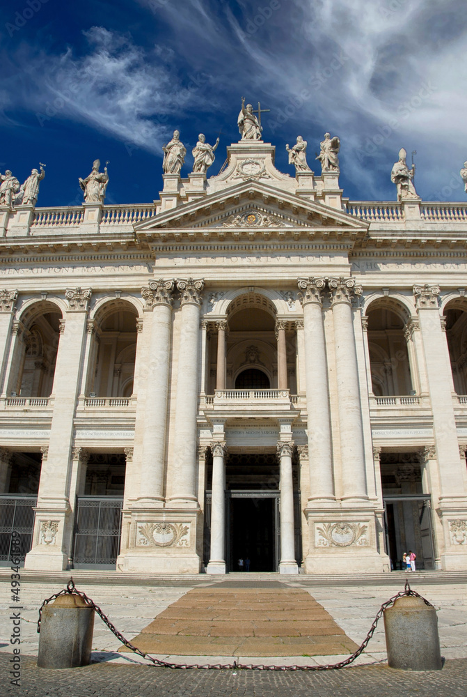 Rome, Italy - June 2000: View on Archbasilica of Saint John Lateran