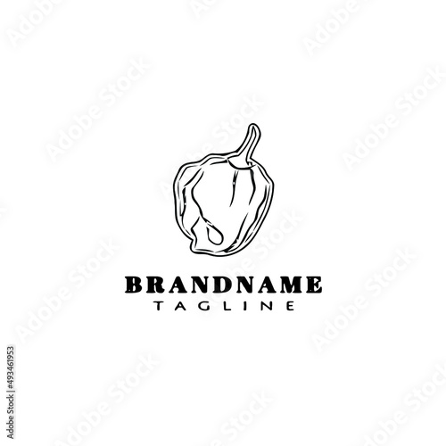 habanero chili peppers logo template icon vector illustration