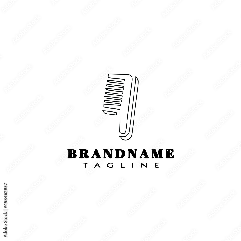 barber tools comb logo cartoon black icon design isolated vector retro barber tools comb logo cartoon black icon design isolated vector retro