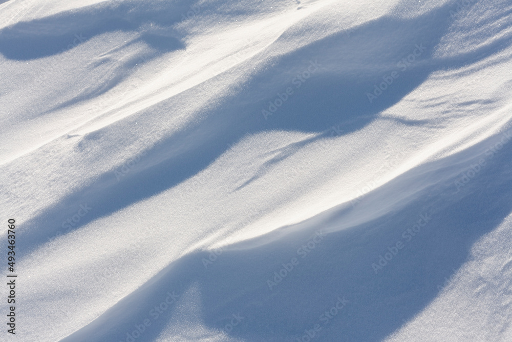 close-up snow detail