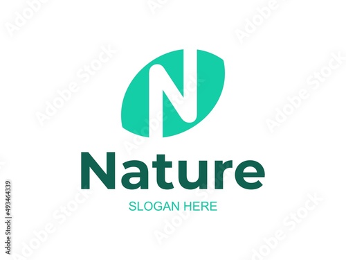 Free Download Letter N Leaf Nature Logo Icon - GFXLoad