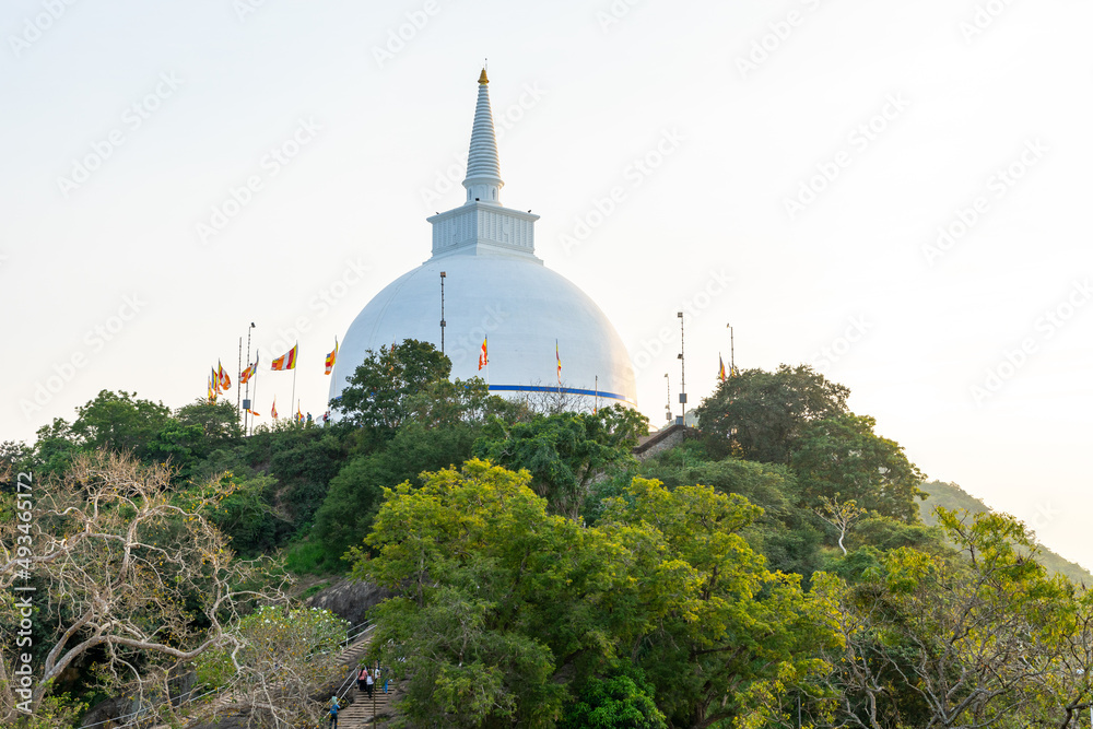 Buddhist temple in Mihintale ancient city near Anuradhapura, Sri Lanka.