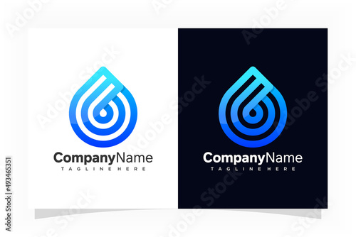 modern droplet logo, water vector