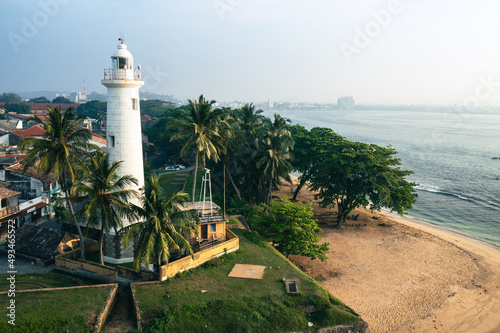 Galle Aerial View. The Fort Galle and Lighthouse. Sri Lanka. 