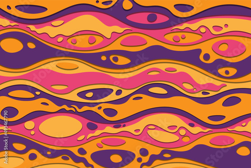 3D abstract psychedelic groovy background.